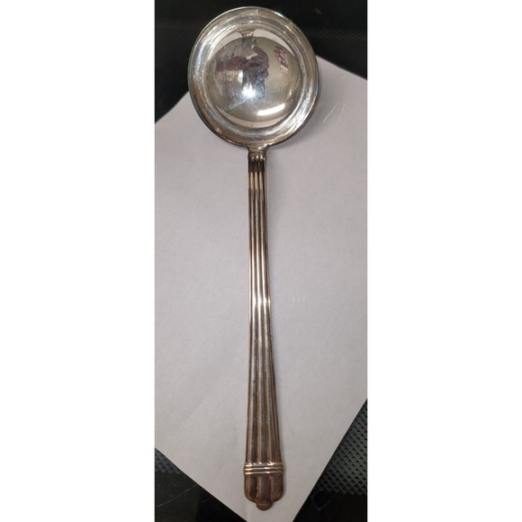 ARIA SILVERPLATE 1984 Solid Soup Ladle By Christofle France - Picture 1 of 12